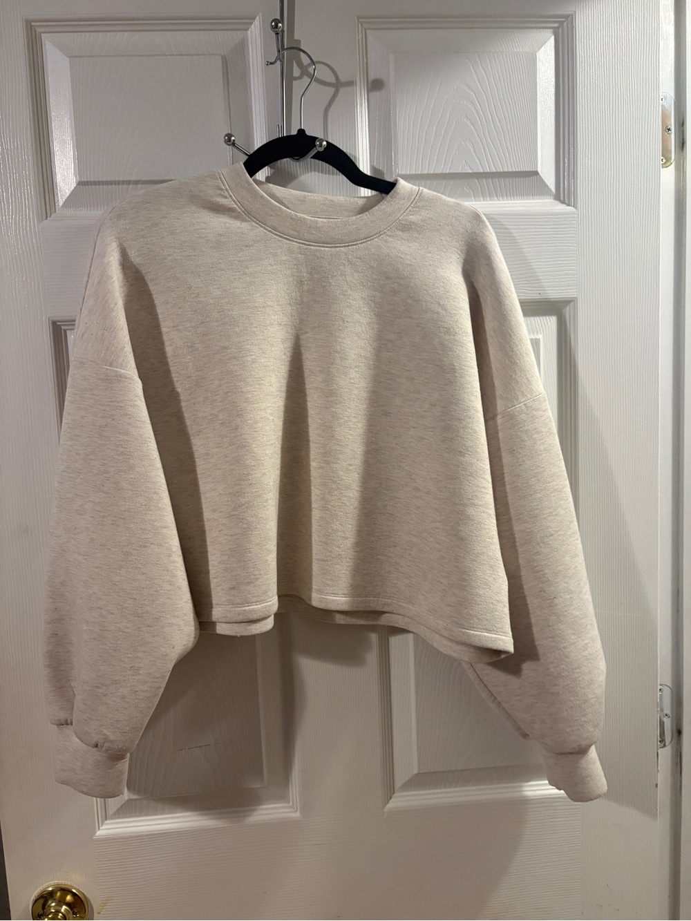 Old Navy Cropped Crewneck Sweater - Oatmeal